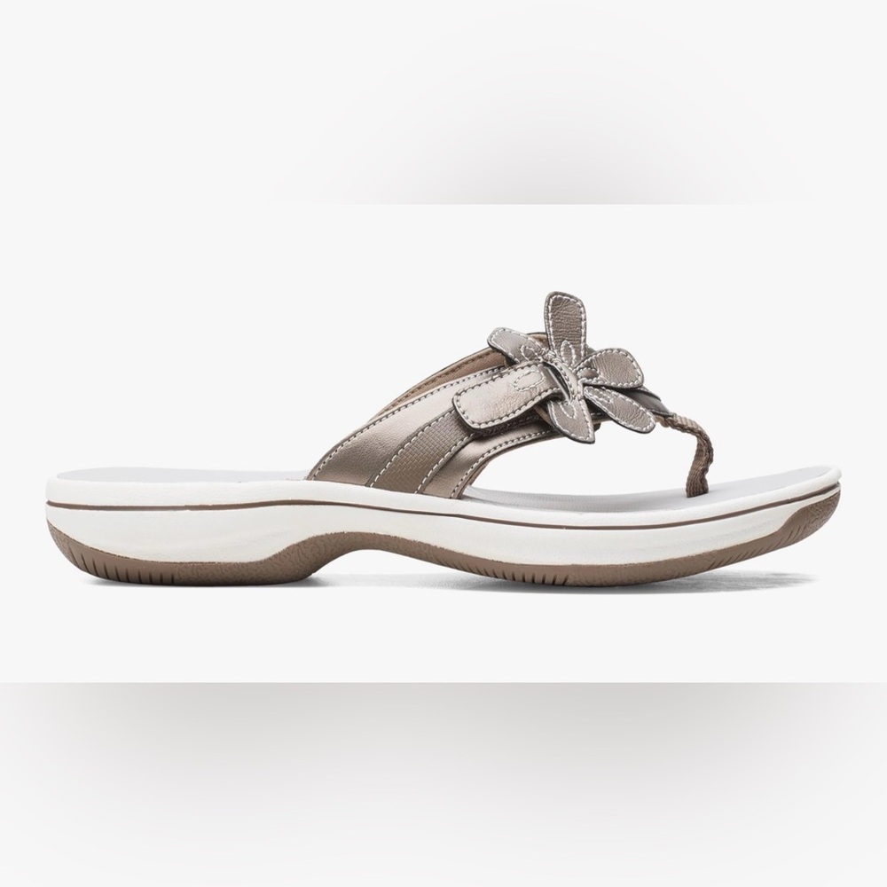 Clarks Metallic Flower Sandals